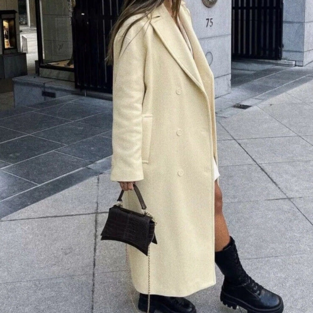 NWT Zara XS-S WOMEN’S Trendy Oversized gorgeous WOOL Coat Italian fabric Manteco